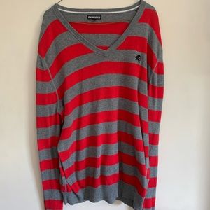 Striped Sweater (red and gray)